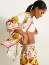 New York Botanical Gardens Ivory | Nybg Satin Floral-print Shirt In White