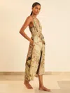 New York Botanical Gardens Neutral | Nybg Linen Floral Midi Dress In Neutral