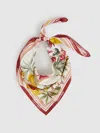 New York Botanical Gardens White | Nybg Silk Floral-print Scarf In White