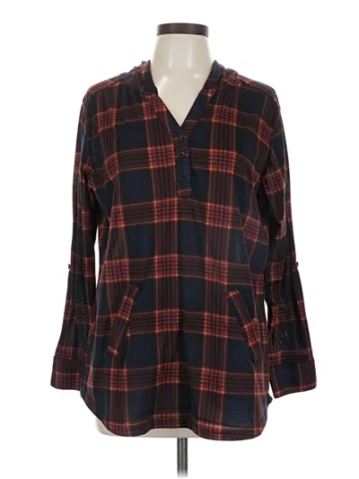 Pre-owned New York Laundry 3/4 Sleeve Blouse In Burgundy