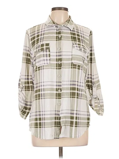 Pre-owned New York Laundry 3/4 Sleeve Blouse In Ivory