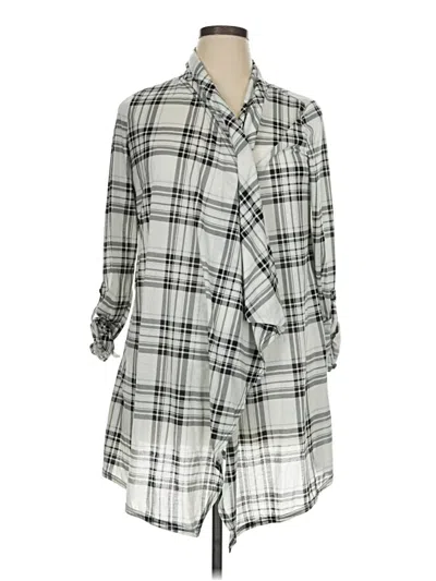 Pre-owned New York Laundry 3/4 Sleeve Blouse In Silver