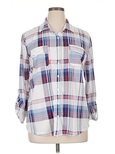 Pre-owned New York Laundry 3/4 Sleeve Blouse In White