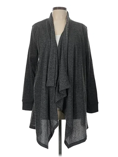 Pre-owned New York Laundry Cardigan Sweater In Gray