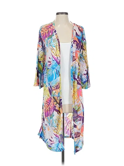 Pre-owned New York Laundry Kimono In Purple