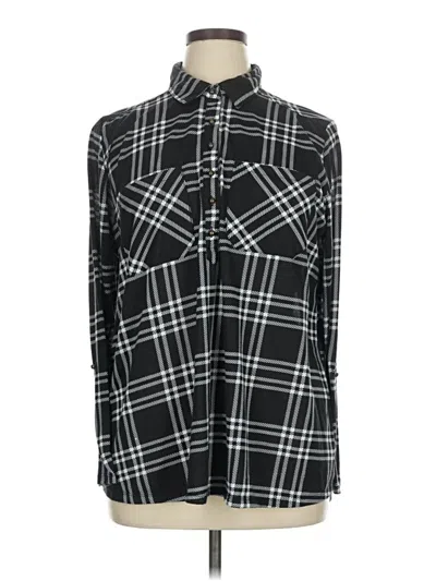 Pre-owned New York Laundry Long Sleeve Blouse In Black