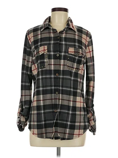 Pre-owned New York Laundry Long Sleeve Blouse In Black
