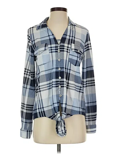 Pre-owned New York Laundry Long Sleeve Blouse In Blue
