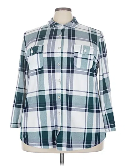 Pre-owned New York Laundry Long Sleeve Blouse In Teal