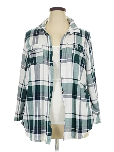Pre-owned New York Laundry Long Sleeve Blouse In Teal