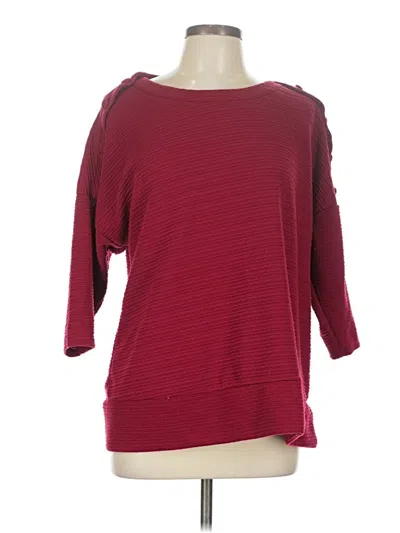 Pre-owned New York Laundry Pullover Sweater In Burgundy