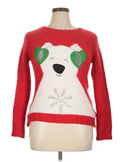 Pre-owned New York Laundry Pullover Sweater In Red