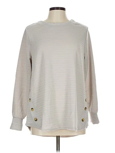 Pre-owned New York Laundry Pullover Sweater In Silver