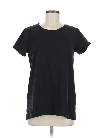 Pre-owned New York Laundry Short Sleeve Top Black Crew Neck Tops