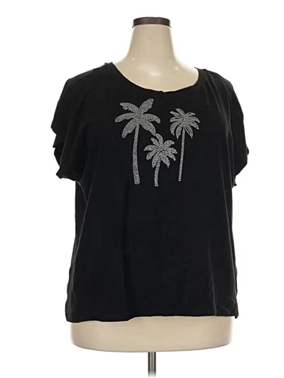 Pre-owned New York Laundry Short Sleeve T-shirt In Black