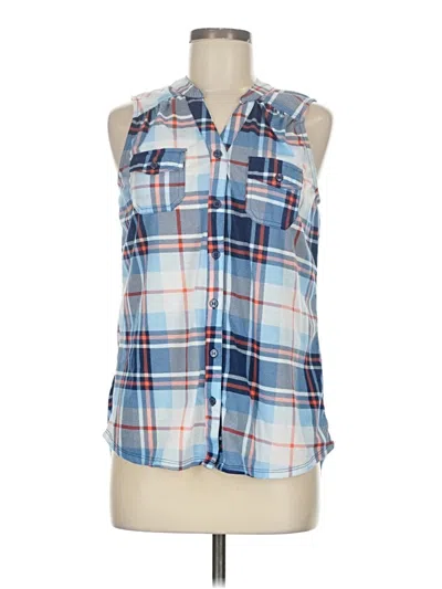 Pre-owned New York Laundry Sleeveless Blouse In Blue