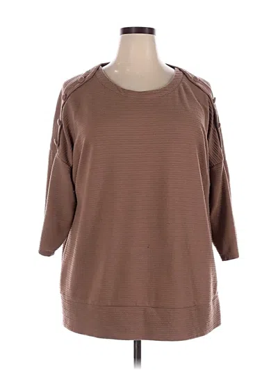 Pre-owned New York Laundry Sweatshirt In Brown