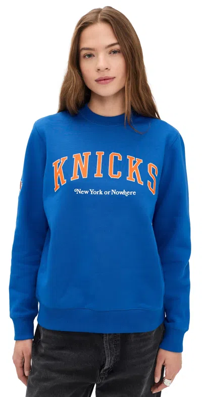 New York Or Nowhere Knicks Alumni Crewneck Sweatshirt Royal Blue Garment Dye