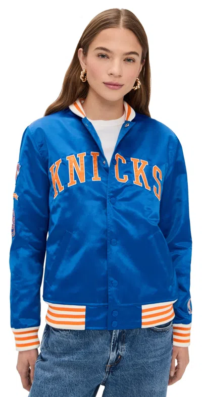New York Or Nowhere Knicks Downtown Varsity Jacket Royal Blue