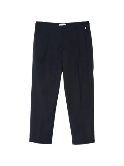 New York Resident Andrew Pleated Trousers In Blue