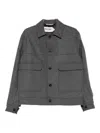 New York Resident Collared Overshirt In Gray