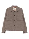 New York Resident Houndstooth Overshirt In Brown