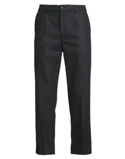 New York Resident Man Pants Charcoal Size 32 Wool, Polyester In Black