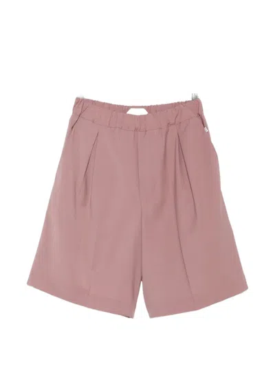 New York Resident Pleated Elasticated-waist Shorts In Pink