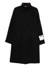 New York Resident Single-breasted Coat In Black