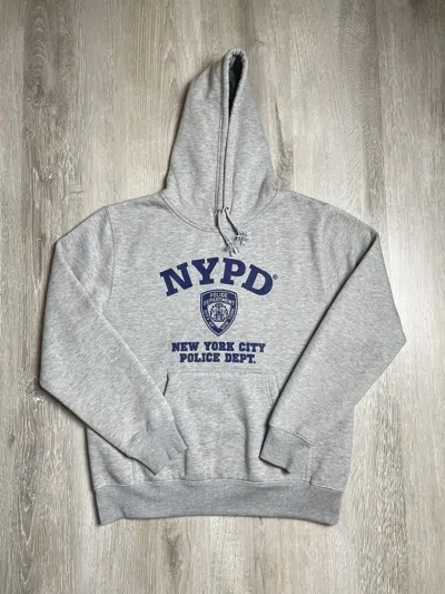 Pre-owned New York X Vintage Nypd New York Police Department Big Logo Hoodie In Grey