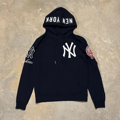 Pre-owned New York Yankees X Pro Standard Vintage New York Yankees Patched Mlb Sweatshirt Cyber In Blue