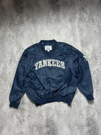 Pre-owned New York Yankees X Vintage Yankees Anorak Dark Blue Big Logo Starter