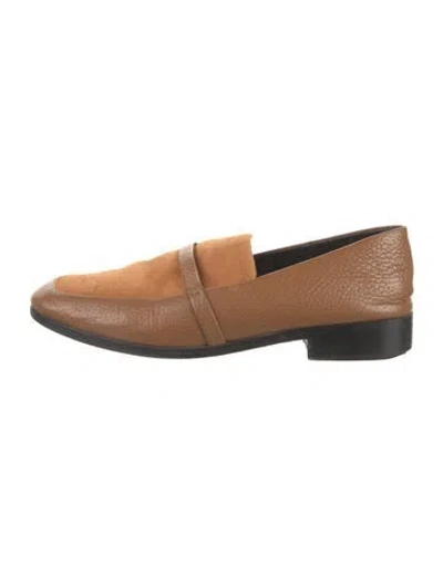 Pre-owned Newbark Leather Loafers In Brown
