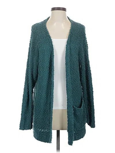 Pre-owned Newbury Kustom Cardigan Sweater In Teal