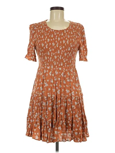 Pre-owned Newbury Kustom Casual Dress In Brown