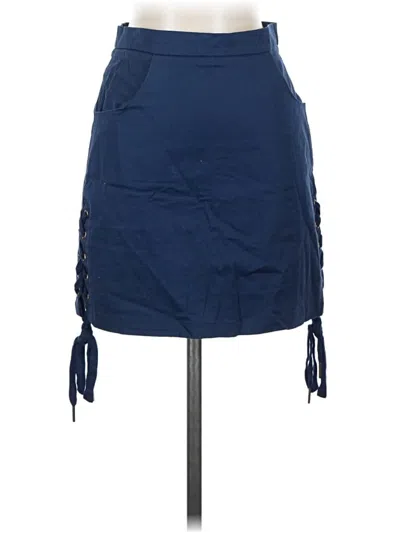 Pre-owned Newbury Kustom Casual Skirt In Blue