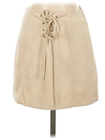 Pre-owned Newbury Kustom Casual Skirt In Tan