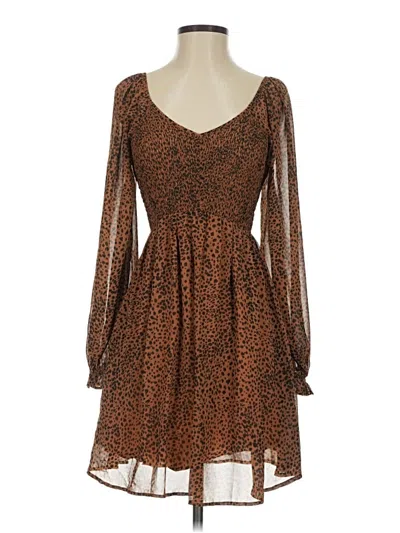 Pre-owned Newbury Kustom Cocktail Dress In Brown