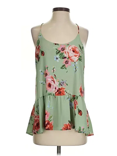 Pre-owned Newbury Kustom Sleeveless Blouse In Green