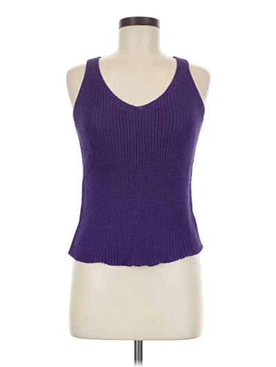 Pre-owned Newbury Kustom Sleeveless Top Purple Halter Neckline Tops