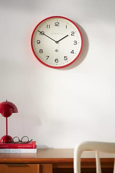 Newgate Echo Number Three Wall Clock In Red