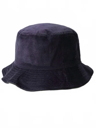 NEWHATTAN WOMEN'S CORDUROY BUCKET HATS IN NAVY / BLACK