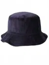Newhattan Women's Corduroy Bucket Hats In Navy / Black Denim In Blue