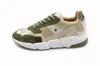 Shop Newlab - White And Brown Appleskin Racerji01 Beige/kha Sneaker
