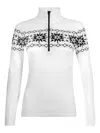 Newland Fair Isle-pattern Half-zip Top In White