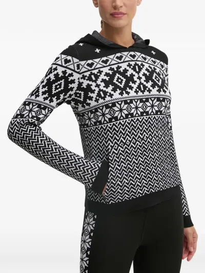 Newland Geometric Hoodie In Black