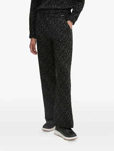 Newland Geometric-pattern Trousers In Black
