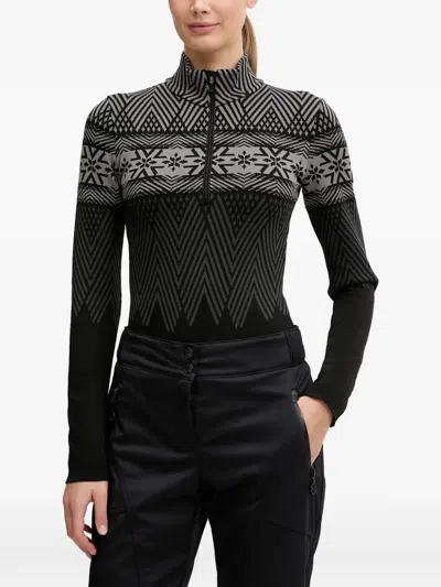 Newland Graphic-pattern Zip Skiwear In Black