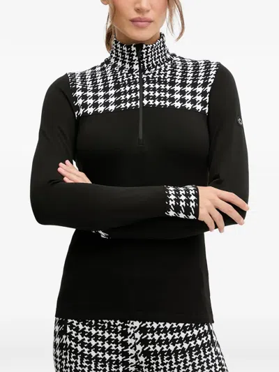 Newland Houndstooth Zip Skiwear In Black