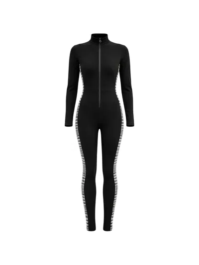 Newland Houndstooth-detailed Jumpsuit In Black